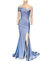 One Shoulder Evening Gown - Cold Blue