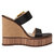 Hendrya Wedge Sandal In Black