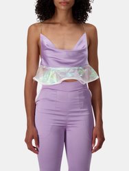Cristal Cropped Backless Cami