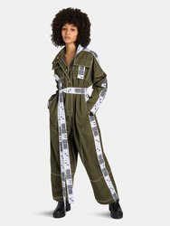 Baggage Tag Jumpsuit - Green