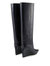 Blake Tall Leather Wedge Boot - Black