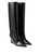 Blake Tall Leather Wedge Boot - Black