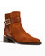 Clarice Suede Buckle Ankle Boot