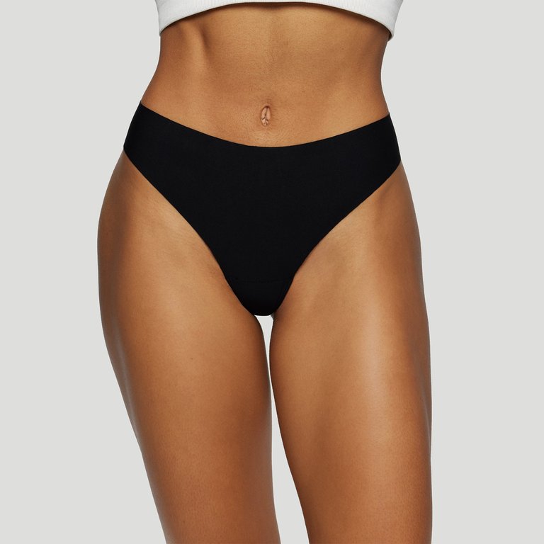 Mid Rise Thong - OG Fabric - Black