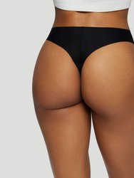 Jiv Athletics Cameltoe Proof Mid Rise Thong In Brown