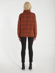 Checked Turtleneck Sweater