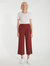 Woven Side Button Wide Leg Pants