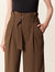 Woven Trousers with Attached Belt