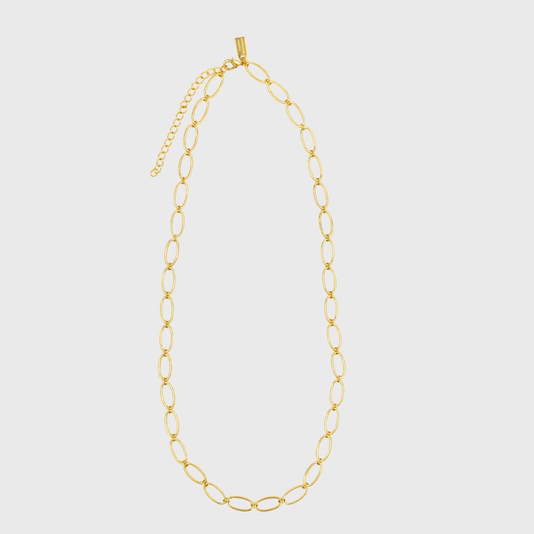 Chunky Loop Chain Necklace - Gold