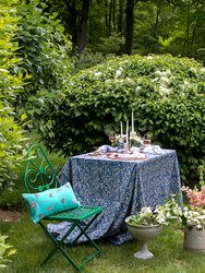 Damask Print Tablecloth, Blue