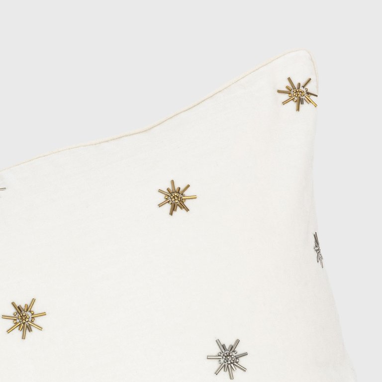 Embroidered Star Pillow