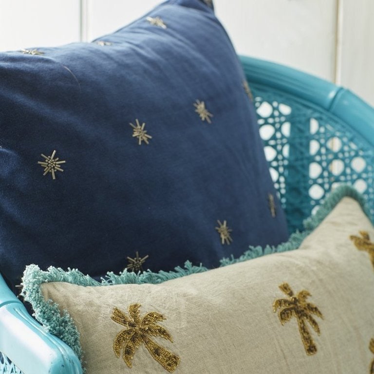 Embroidered Star Pillow