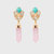Gem Quartz Earrings - Pink