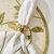 Gold Trim Linen Dinner Napkins