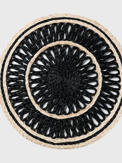 Joanna Buchanan Loopy Straw Placemats, Black - Set Of Four product