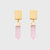 Modern quartz earrings, rose quartz - Rose Quartz