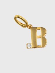 Monogram Charm, B - Gold