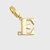 Monogram Charm, E - Gold