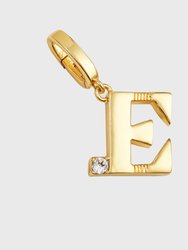 Monogram Charm, E - Gold