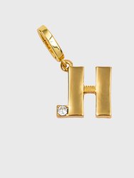 Monogram Charm, H - Gold