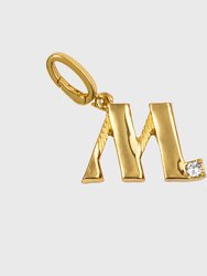 Monogram Charm, M - Gold
