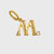 Monogram Charm, M - Gold