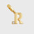 Monogram Charm, R - Gold