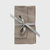 Pewter trim linen dinner napkins, set of two - Brown