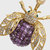 Sparkle Bee Hanging Ornament - Amethyst