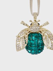 Sparkle Bee Hanging Ornament - Emerald