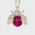 Sparkle Bee Hanging Ornament - Fuchsia