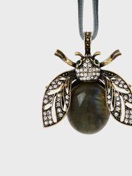 Sparkle Bee Hanging Ornament - Labradorite
