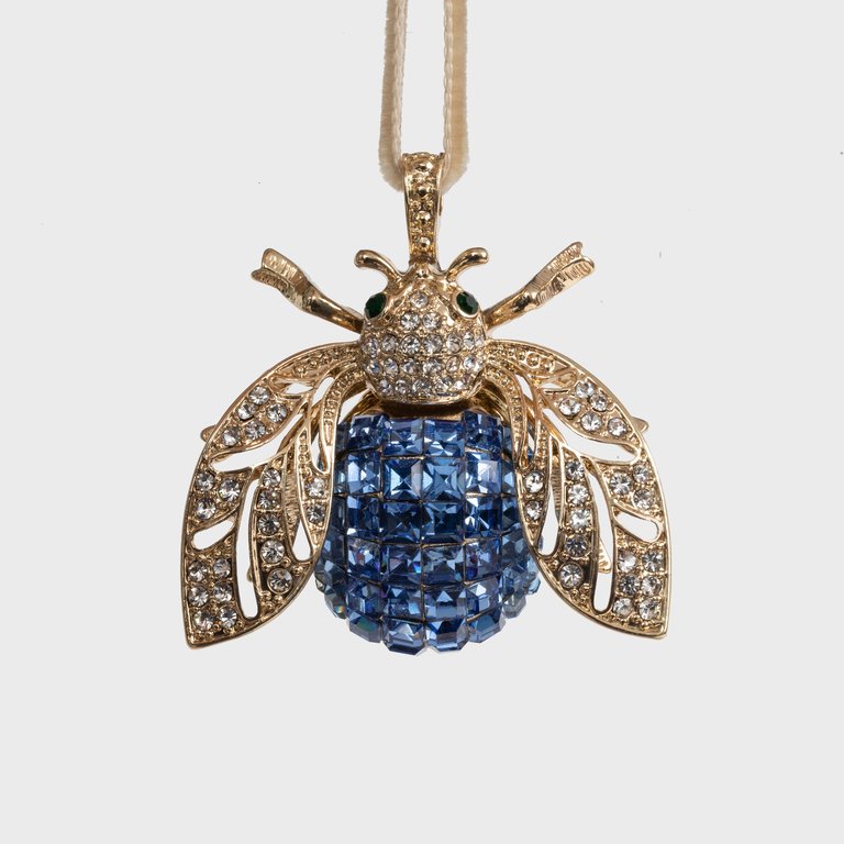 Sparkle Bee Hanging Ornament - Periwinkle