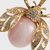 Sparkle Bee Hanging Ornament - Rose Quartz