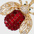 Sparkle Bee Hanging Ornament - Ruby