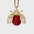 Sparkle Bee Hanging Ornament - Ruby