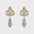 Starburst earrings, turquoise - Blue