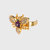 Tiny bug ring, amethyst