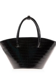 Lady's Gambit Mini Tote In Black Croc - Embossed - Black Croc - Embossed