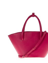 Lady's Gambit Mini Tote In Dark Pink Leather