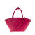 Lady's Gambit Mini Tote In Dark Pink Leather
