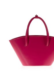 Lady's Gambit Mini Tote In Dark Pink Leather - Dark Pink Leather