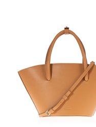 Lady's Gambit Mini Tote In Tan Leather