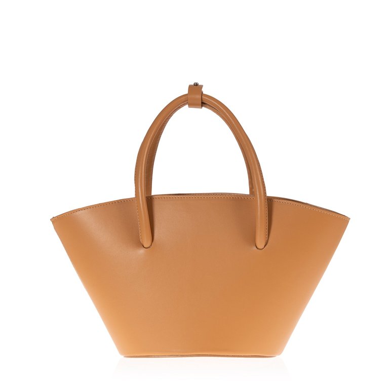 Lady's Gambit Mini Tote In Tan Leather - Tan Leather