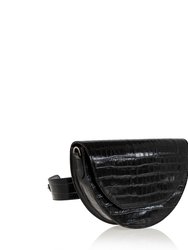 Lune Saddle Bag - Black Croco