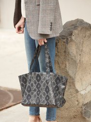 Rive Gauche Tote - Grey Snake