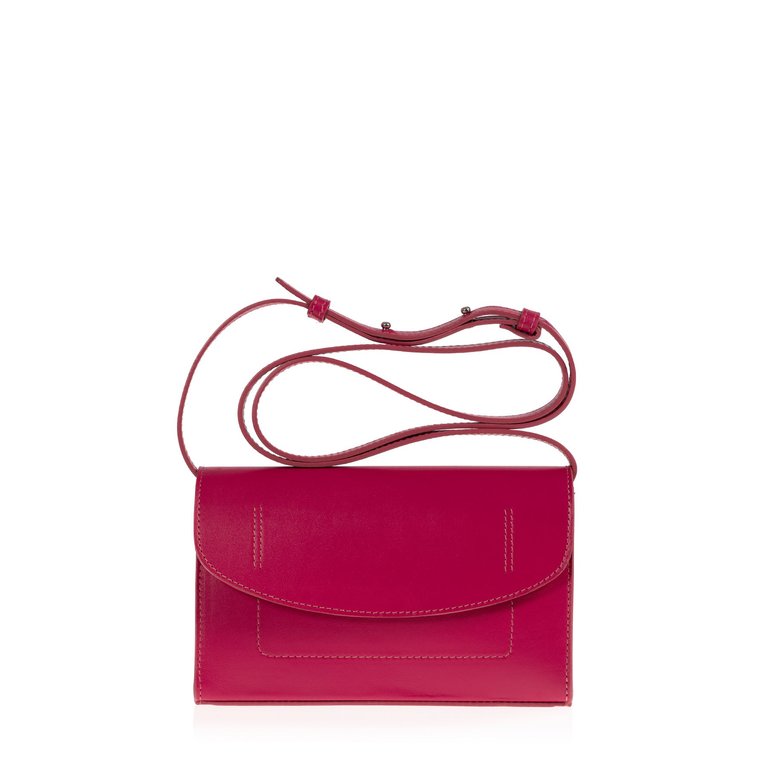 The Runthrough Mini Crossbody Bag In Dark Pink - Dark Pink