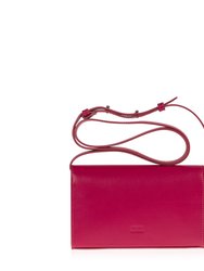 The Runthrough Mini Crossbody Bag In Dark Pink