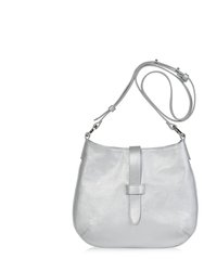 Tulip Crossbody Bag - Silver Pebbled - Silver Pebbled