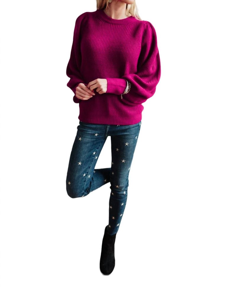 Candy Sweet Sweater In Magenta - Magenta